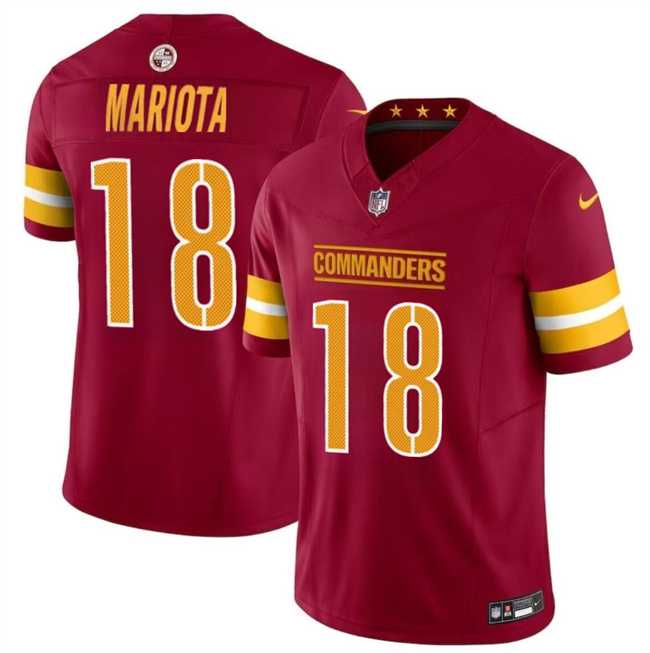Men & Women & Youth Washington Commanders #18 Marcus Mariota Burgundy 2024 F.U.S.E Vapor Limited Stitched Jersey->washington commanders->NFL Jersey
